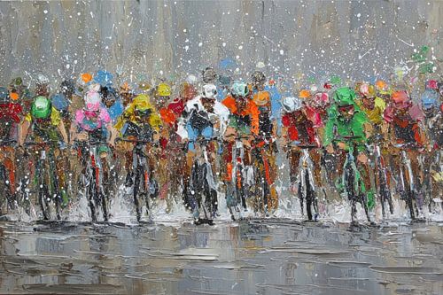 Cycling Peloton Scene