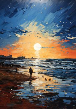 Strand Meer Ozean Maritim Nautik Sonnenuntergang von Niklas Maximilian