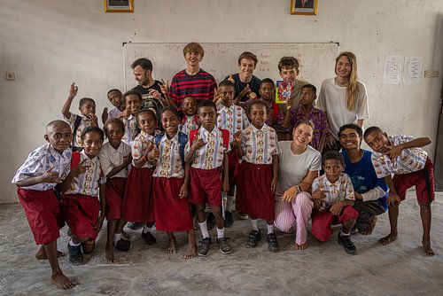 Schoolkinderen @ Arborek Island, Indonesie