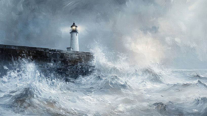 phare dans la mer par Gelissen Artworks