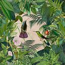 Hummingbirds tropical garden by Andrea Haase thumbnail