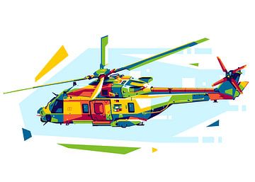 NH90 helikopter in WPAP van Lintang Wicaksono