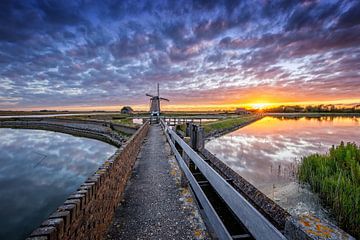 Molen t Noorden op Texel. van Justin Sinner Pictures ( Fotograaf op Texel)