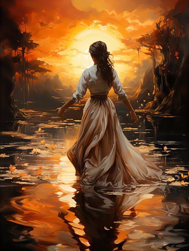 Dancing Woman during sunset