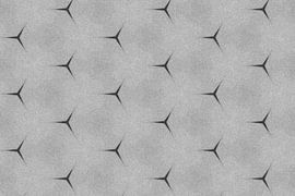 Honigwabenmuster in Grau und Schwarz von Elinena