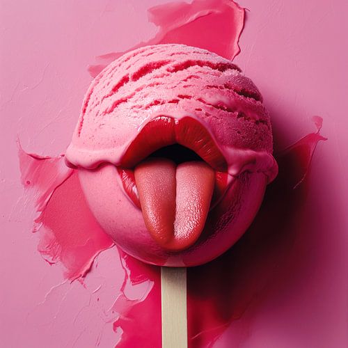 Lollypop - raspberry ice cream by Marianne Ottemann - OTTI