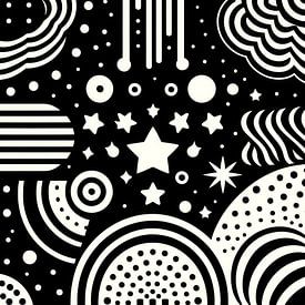 Zwart Wit - Baby contrast van Little Swans Studio