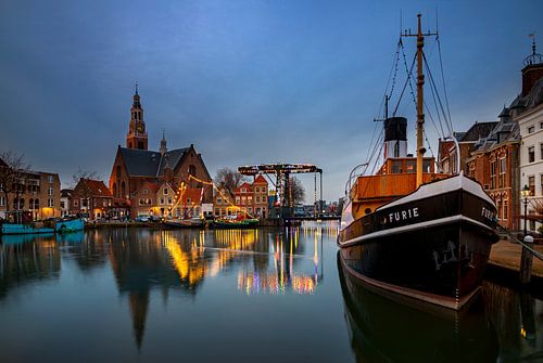 Maassluis in de avond, Nederland