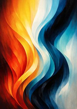 Bold Organic Flow Abstrakte Wandkunst