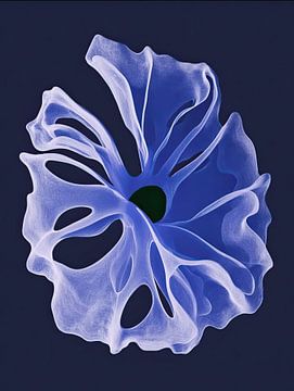 Fleur abstraite bleue