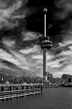 Euromast Rotterdam zwart / wit