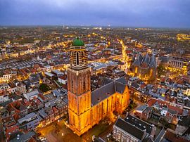 Zwolle Peperbus im Stadtzentrum bei Sonnenuntergang von Sjoerd van der Wal Fotografie