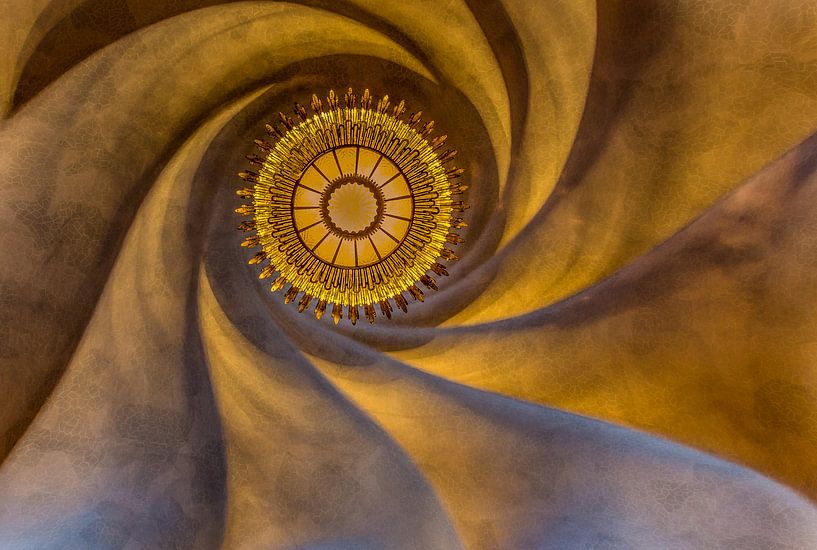 Ceiling from Gaudi in Barcelona, Casa Batlló by Maarten Hoek