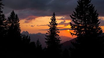 Zonsondergang in de Lechtaler Alpen