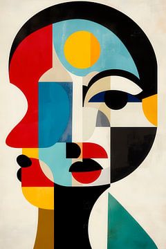 Abstract portrait in colours by Poster Art Shop