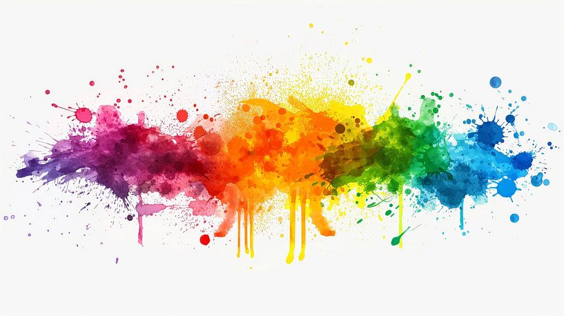 Colourful splashes of paint by de-nue-pic