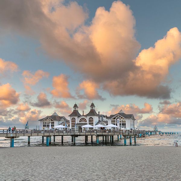 Pier on Sellin beach at sunset by Markus Lange