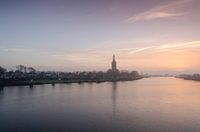 Hasselt (ov) in de mist tijdens zonsopgang