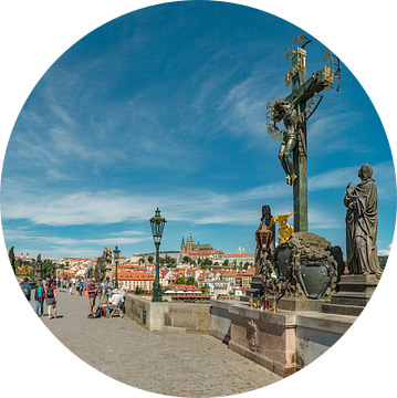 Karelsbrug, St Nicolaaskerk, Prag Praha, , Tsjechië, van Rene van der Meer