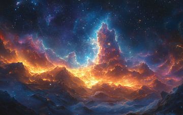 Verken de majestueuze schoonheid van ons stellaire, universum als AI Pcture van de-nue-pic