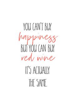 YOU CAN’T BUY HAPPINESS – BUT RED WINE van Melanie Viola