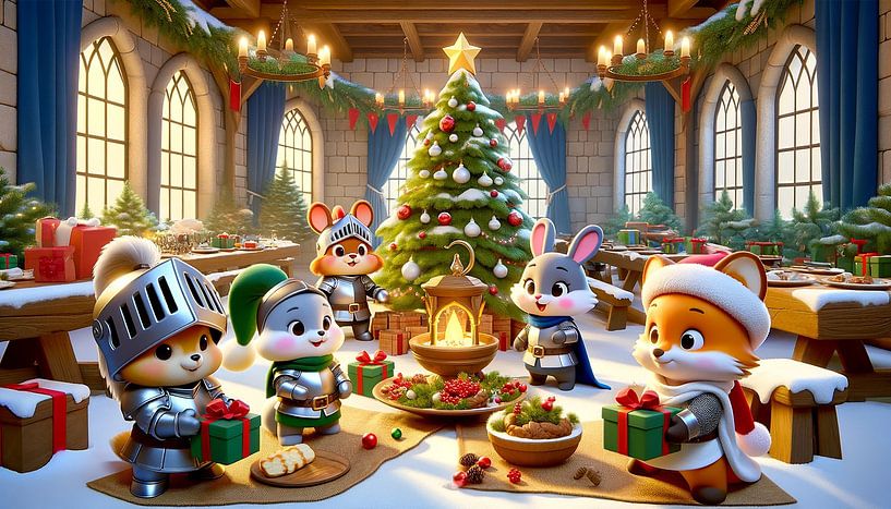 Contemplatieve kersttijd in de ridderzaal van artefacti