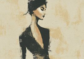 Elegante Frau in Schwarz von Niklas Maximilian