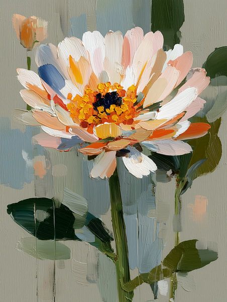 Close-up of a white flower by Lina van Oers