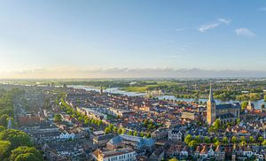 Kampen Frühlingsabend Sonnenuntergang Luftpanorama