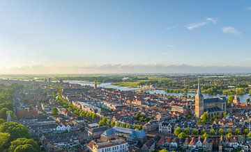 Kampen springtime evening sunset aerial panorama by Sjoerd van der Wal Photography