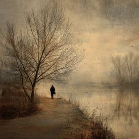 Un paysage de rêve enchanteur aux douces teintes ocres sur BowiScapes - Beaux-Arts et Art Urbain