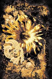 Venetian Gerbera in an artistic setting by Helga Blanke