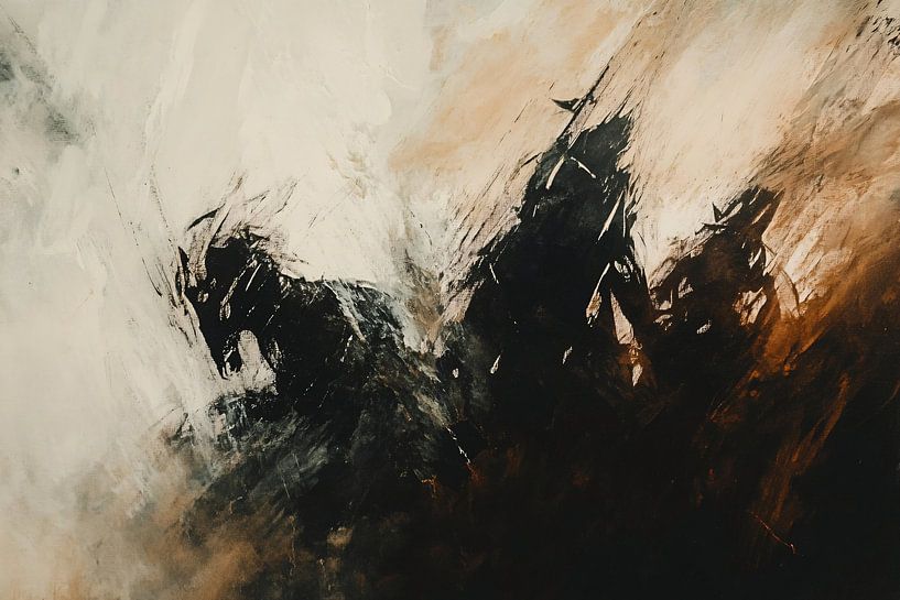 Dynamisches abstraktes Pferdemotiv von Imperial Art House