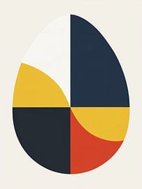 Geometrisches Osterei im Bauhaus-Stil