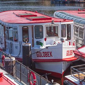Alsterdampfer am Jungfernstieg , Hamburg, Duitsland van Torsten Krüger