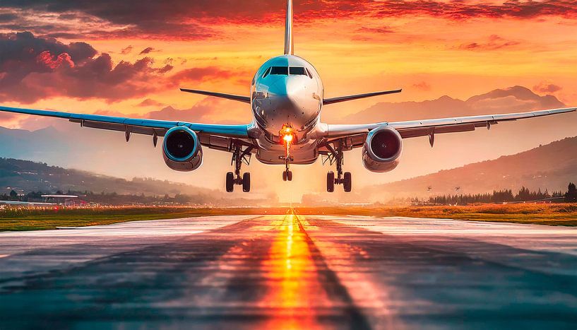 Aircraft on landing field by Mustafa Kurnaz