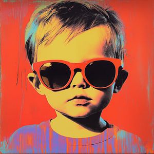 Petit garçon dans le pop art
