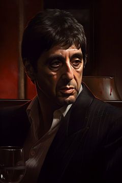 Scarface | Al Pacino | Tony Montana | Maffia Schilderij | Gangster Poster van AiArtLand
