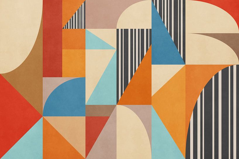 Semicircles and triangles by Angel Estevez