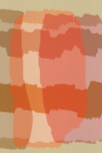 Modern kleurrijk abstract in oranje, roze, paars, beige