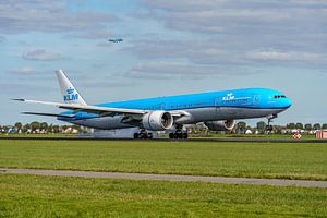 KLM Boeing 777-300 (PH-BVN) landed at Polderbaan. by Jaap van den Berg