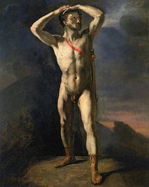 Théodore Géricault. Akademische Studie eines männlichen Aktes mit Schwert