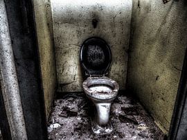 Abandoned factory Germany HDR toilet by Natasja Martijn