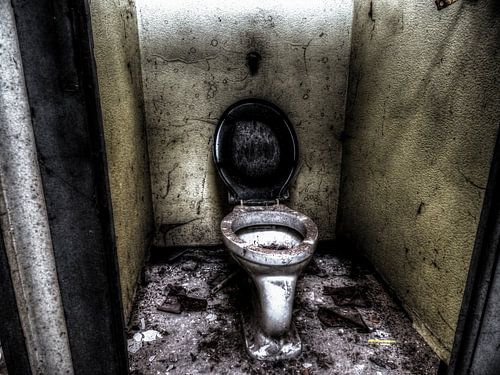 Abandoned factory Germany HDR toilet