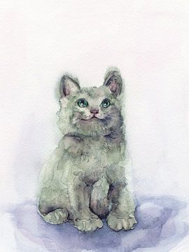Funny little cat portrait