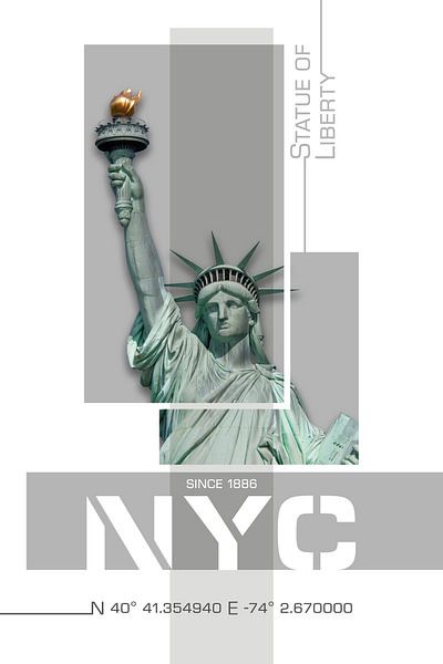 Poster Art NYC Freiheitsstatue von Melanie Viola