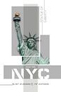 Poster Art NYC Freiheitsstatue von Melanie Viola Miniaturansicht