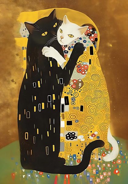 Imprimer Kitty Klimt par Artwork Shop