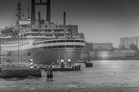 SS Rotterdam in Schwarz-Weiß