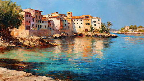 Dorpje aan zee Mallorca spanje panorama